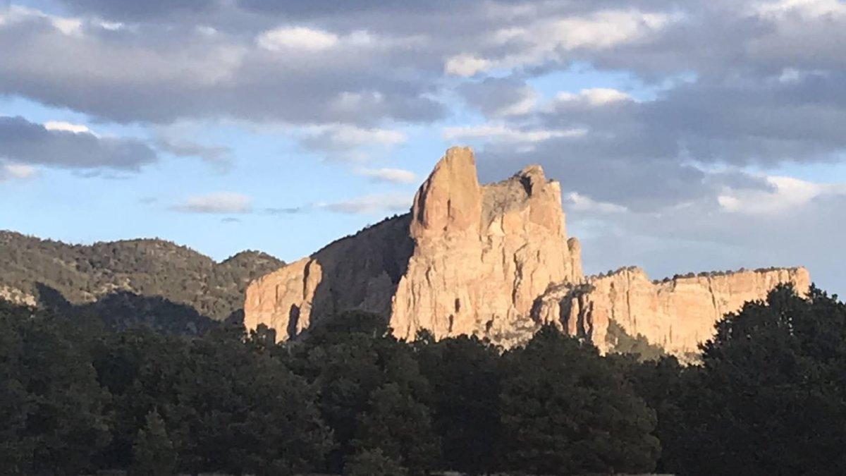 Mountains with a cloudy sky